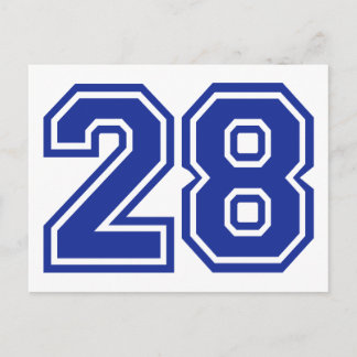28 - number postcard