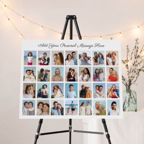 28 Photo Collage Add Your Greeting Editable Color  Foam Board