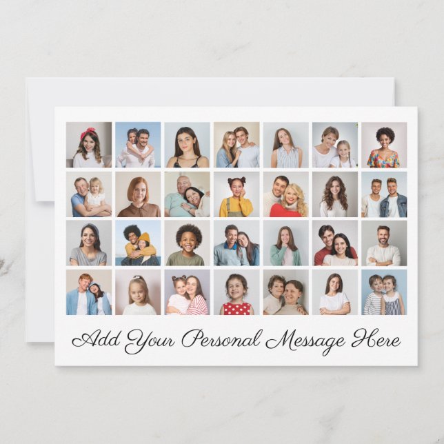 28 Photo Collage Add Your Greeting Editable Color Invitation (Front)