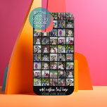 28 Photo Collage Grid - 2 Text boxes - black Samsung Galaxy S22 Ultra Case<br><div class="desc">Use 28 SQUARE photos to create a personal photo collage. This modern, clean layout includes 2 text blocks - one in a modern script and one in a san serif font to add a family name or a year or event. The background color can be changed in the customize area....</div>