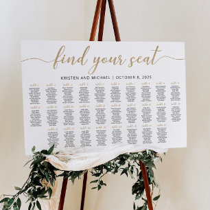 28 Tables Find Your Seat Seating Chart Plan