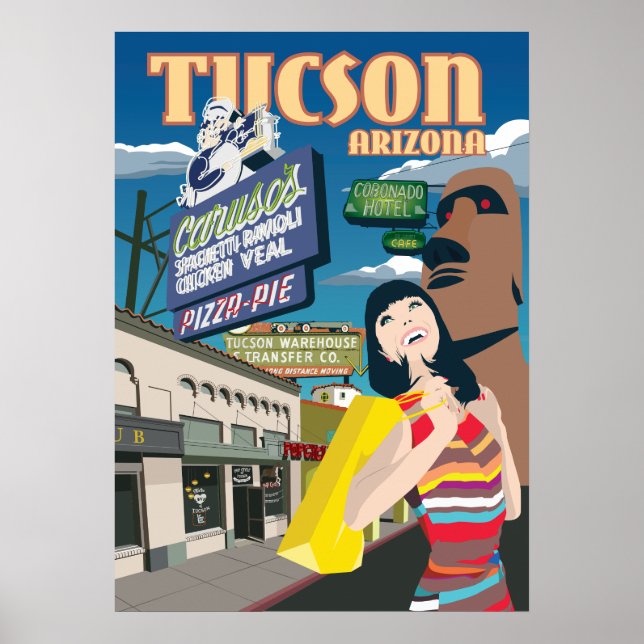 28"x20" Fourth Avenue, Tucson Poster (Front)