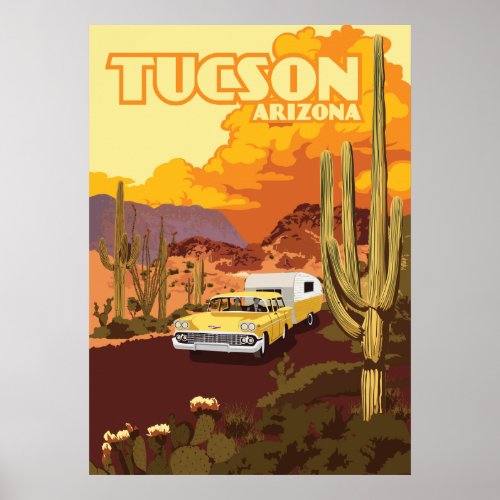 28x20 Travel Camper _ Tucson Arizona Poster