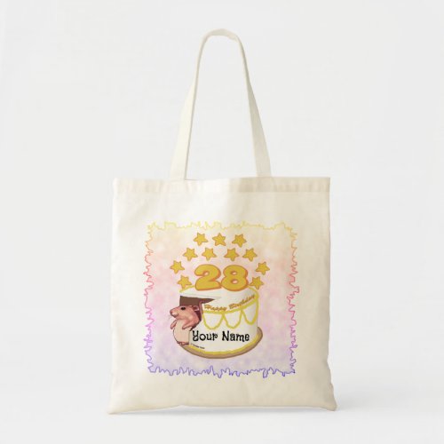 28 Year Old Mouse Birthday Cake Tote Bag