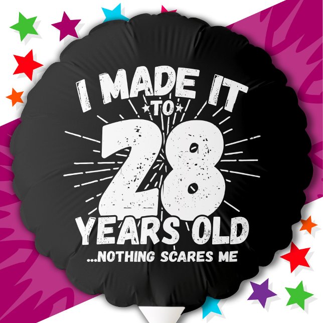 28 Year Old Sarcastic Meme Funny 28th Birthday Balloon (Creator Uploaded)