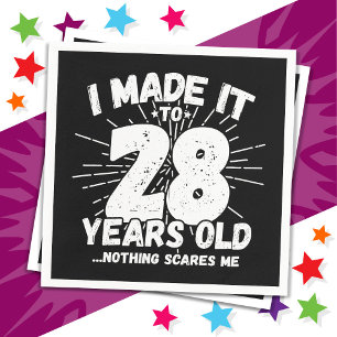 28 Year Old Sarcastic Meme Funny 28th Birthday Napkins