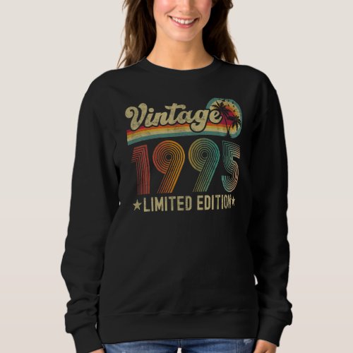28 Year Old Vintage 1995 28th Birthday Gifts for W Sweatshirt