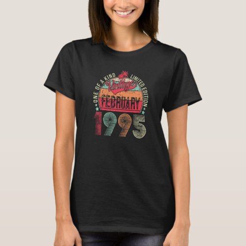 28 Year Old Vintage February 1995 28th Birthday Me T_Shirt