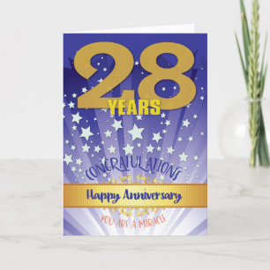 28 Year Recovery Anniversary Bold Numeral Card