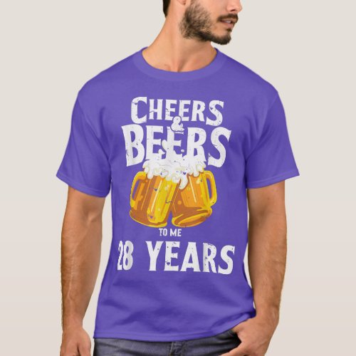 28 Years 28rd Birthday Funny Beer Vintage Drink Cr T_Shirt