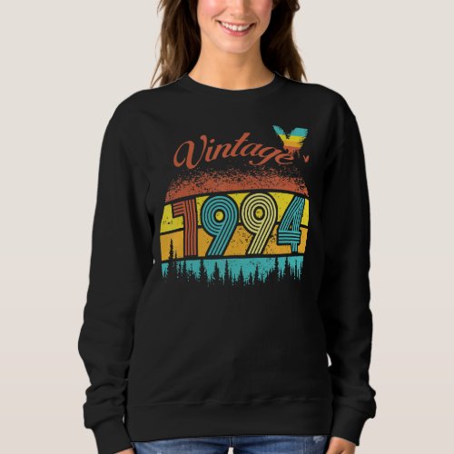 28 Years Men Women Vintage Retro 1994 28th Birthda Sweatshirt