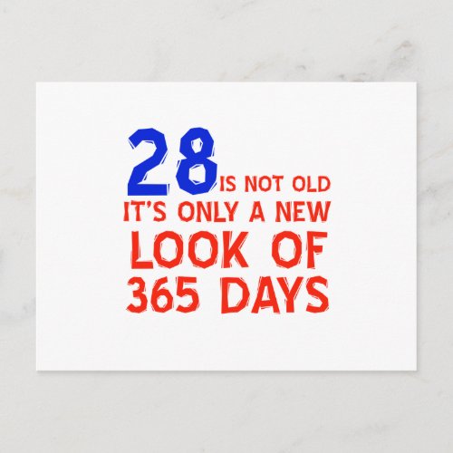 28 years Old birthday designs Postcard