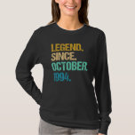 28 Years Old  Legend Since October 1994 28th Birth T-Shirt