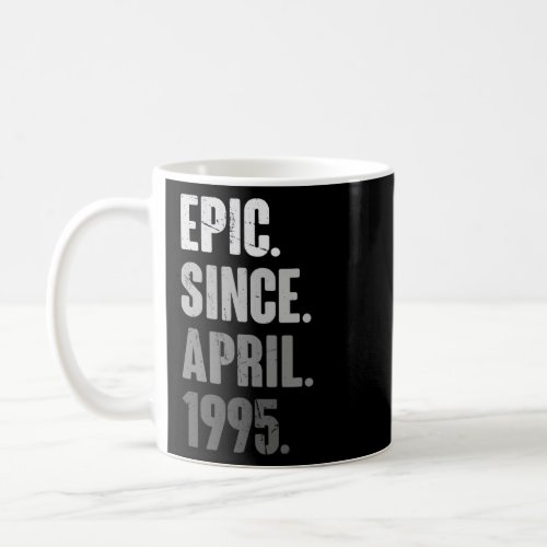 28 Years Old Vintage 1995 April Birthday 28th Deco Coffee Mug