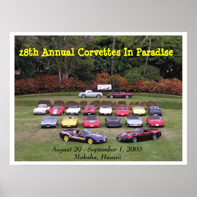 28th Annual Corvettes In Paradise  Poster (Front)