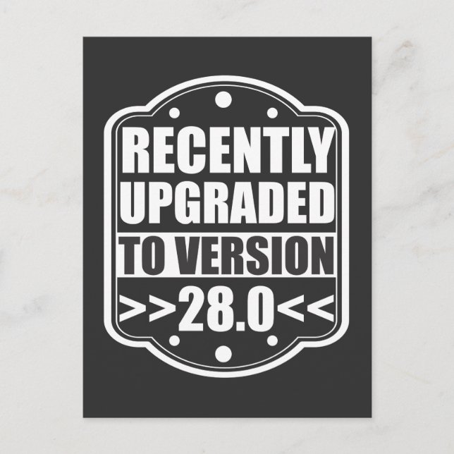 28th Birthday 28 Years old 1991 Party Postcard (Front)