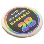 [ Thumbnail: 28th Birthday: Colorful Rainbow # 28, Custom Name ]