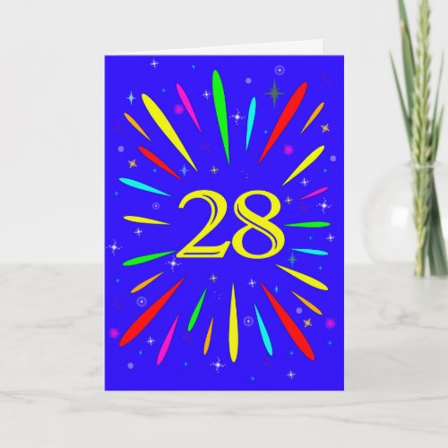 28th Birthday Explosion Card