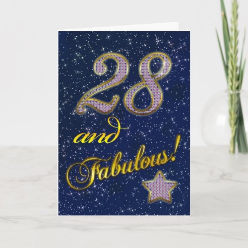 28th birthday for someone Fabulous Card