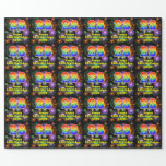 [ Thumbnail: 28th Birthday: Fun Fireworks, Rainbow Look # “28” Wrapping Paper ]