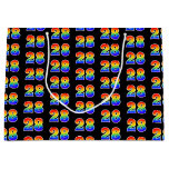 [ Thumbnail: 28th Birthday: Fun Rainbow Event Number 28 Pattern Gift Bag ]