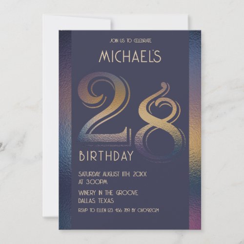 28th birthday invitation