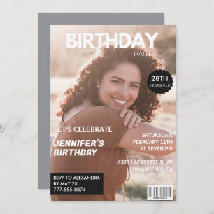 28th birthday invitations for her Magazine Cover