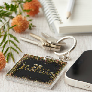28th Birthday Keychain