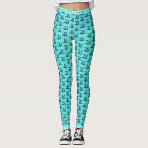 28th Birthday or Anniversary Peacock Feathers Leggings