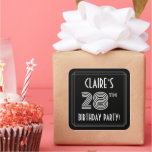 [ Thumbnail: 28th Birthday Party: Art Deco Style & Custom Name Sticker ]