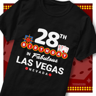 28th Birthday Party Crew Las Vegas Welcome Sign T-Shirt