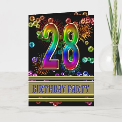 28th Birthday party Invitation