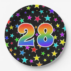 28th Event: Bold, Fun, Colorful Rainbow 28 Paper Plates