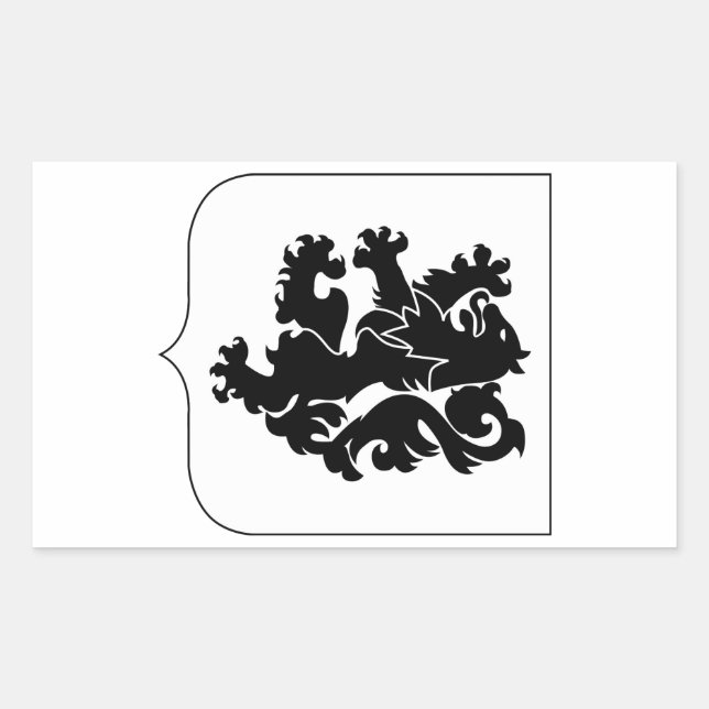 28th Infantry Regiment - Black Lions Rectangular Sticker (Front)
