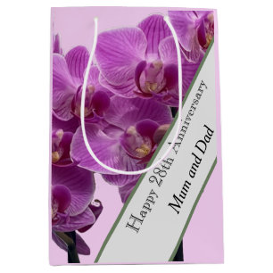 28th Wedding Anniversary Editable Medium Gift Bag
