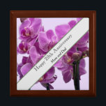28th Wedding Anniversary Editable Orchid Gift Box<br><div class="desc">This colourful gift box is the perfect choice for a couple’s 28th wedding anniversary. There is no traditional gift associated with the twenty eighth but a popular modern choice is Orchid, with that in mind I have used my photo of my own lovely purple Orchid in the design with editable...</div>