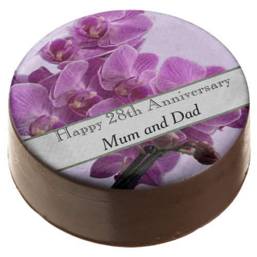 28th Wedding Anniversary Orchid    Chocolate Covered Oreo