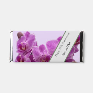 28th Wedding Anniversary Orchid  Hershey Bar Favors