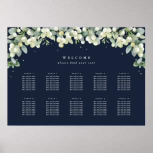 28x20" 10 Tables of 8 Seating Chart Poster