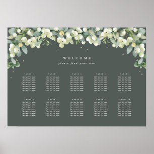 28x20" 10 Tables of 8 Seating Chart Poster