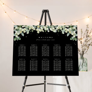 28x22" 10 Tables of 10 Wedding Seating Chart Foam Board