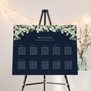 28x22" 10 Tables of 8 Wedding Seating Chart Foam Board