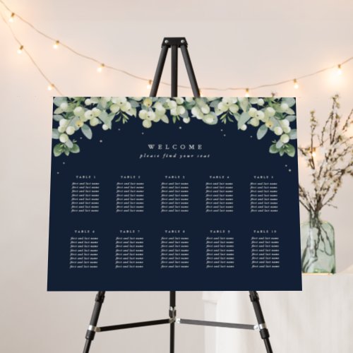 28x22 10 Tables of 8 Wedding Seating Chart Foam Board