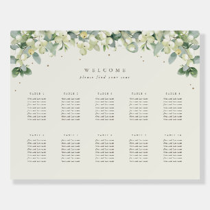 28x22" 10 Tables of 8 Wedding Seating Chart Foam Board