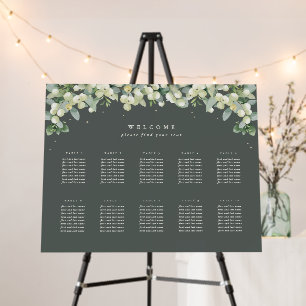 28x22" 10 Tables of 8 Wedding Seating Chart Foam Board