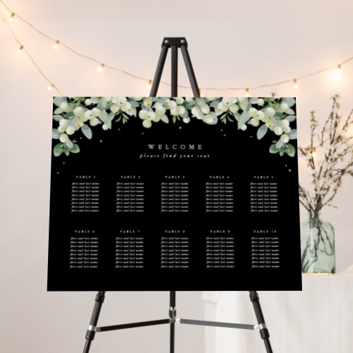 28x22 10 Tables of 8 Wedding Seating Chart Foam Board