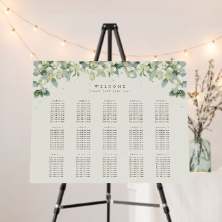 28x22" 15 Tables of 10 Wedding Seating Chart Foam Board