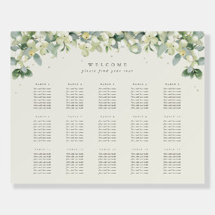 28x22" 15 Tables of 8 Wedding Seating Chart Foam Board