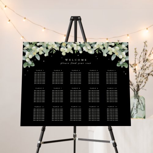 28x22 15 Tables of 8 Wedding Seating Chart Foam Board