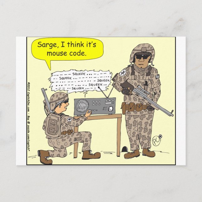 299 mouse code cartoon postcard (Front)